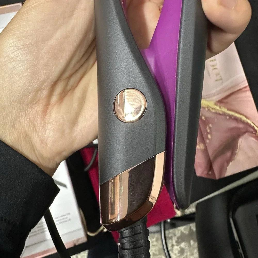 Landot HS168 2-in-1 Hair Twist Hot Iron Curler/Straightener - Black Purple 11c - Picture 4 of 8